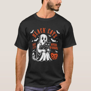 T-shirt Les chats noirs fantômes d'Halloween Boo ne sont q