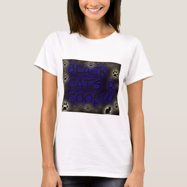 T-shirt Les chats noirs sont frais (Devant)