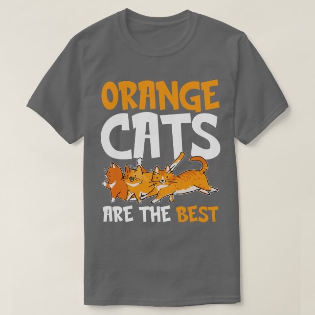 T-shirt Les chats orange sont les meilleurs (Design devant)