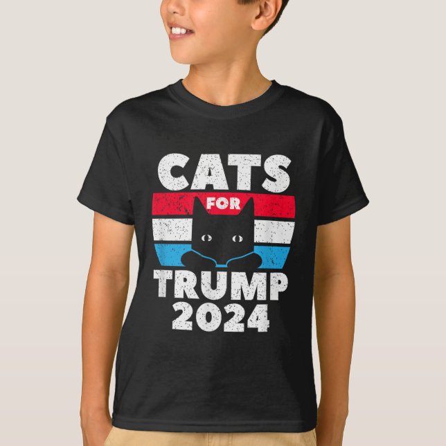 T-shirt Les chats pour l'élection de Trump 2024 (Devant)