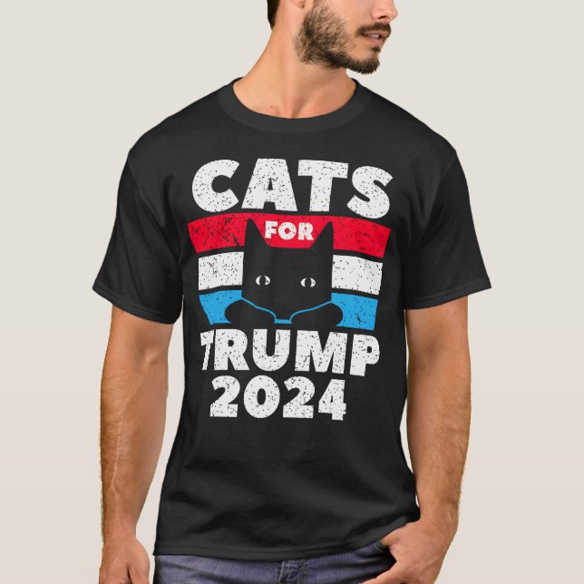 T-shirt Les chats pour l'élection de Trump 2024 (Devant)