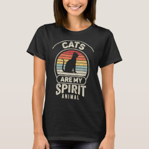T-shirt Les chats Retro vintages Sont Mon Esprit Animal Ch