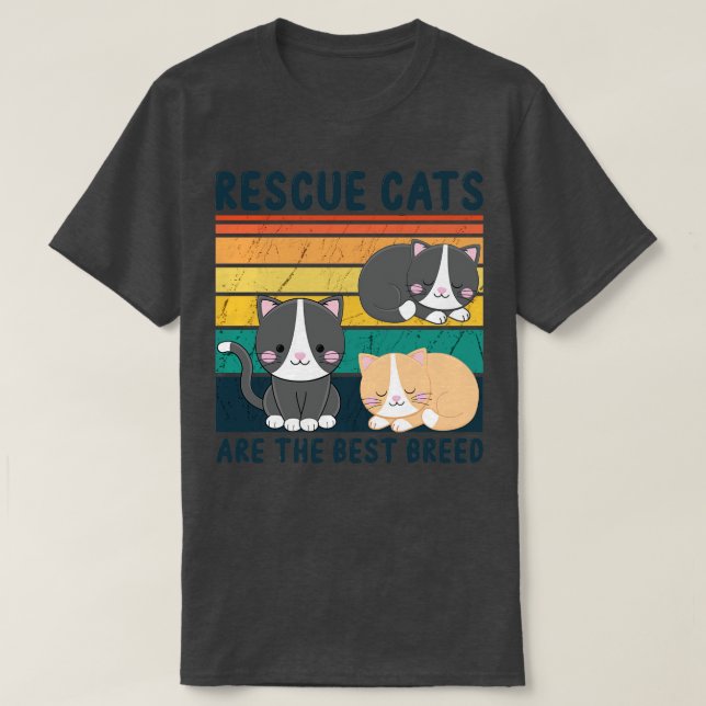 T-shirt Les Chats secourus Sont Les Meilleures (Design devant)