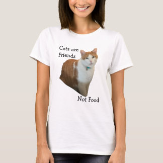 T-shirt Les chats sont amis - pas de la nourriture