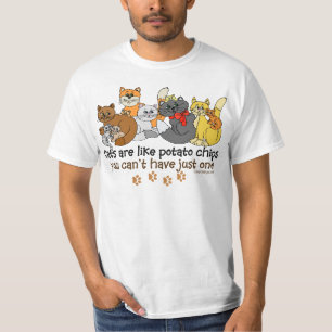 T-shirt Les chats sont comme des chips
