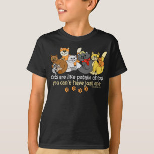 T-shirt Les chats sont comme des chips