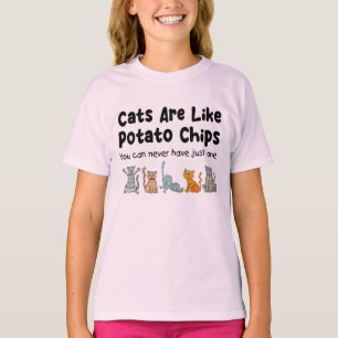 T-shirt Les Chats Sont Comme Des Chips De Pomme De Terre Q