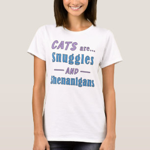 T-shirt Les chats sont des lunettes et des shenanigans T-s