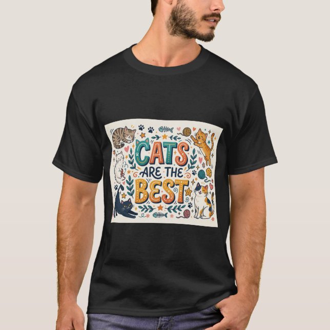 T-shirt Les chats sont les meilleurs (Devant)