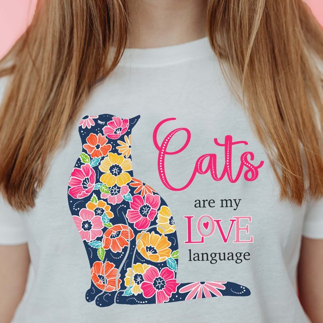 T-shirt Les chats sont ma langue LOVE (Créateur téléchargé)