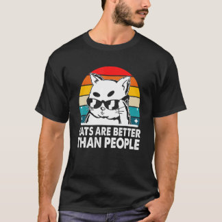 T-shirt Les chats sont meilleurs que les gens Introverti a