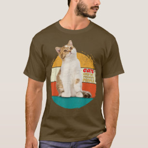 T-shirt Les chats sont mes favoris Amoureux des chats Vint
