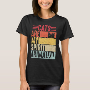 T-shirt Les chats sont mon esprit Animal Vintage Cats Cita