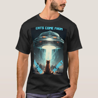T-shirt Les chats viennent d'une autre planète