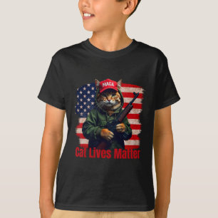 T-shirt Les chats vivent un problème amusant Trump 2024 Tr