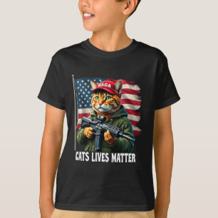 T-shirt Les chats vivent un problème amusant Trump 2024 Tr