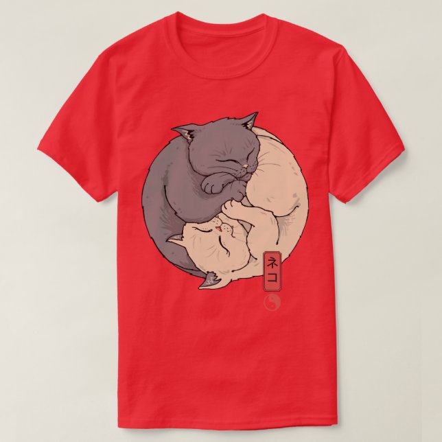 T-shirt Les chats Yin Yang (Design devant)