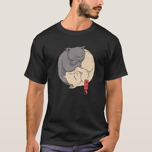 T-shirt Les chats Yin Yang (Devant)