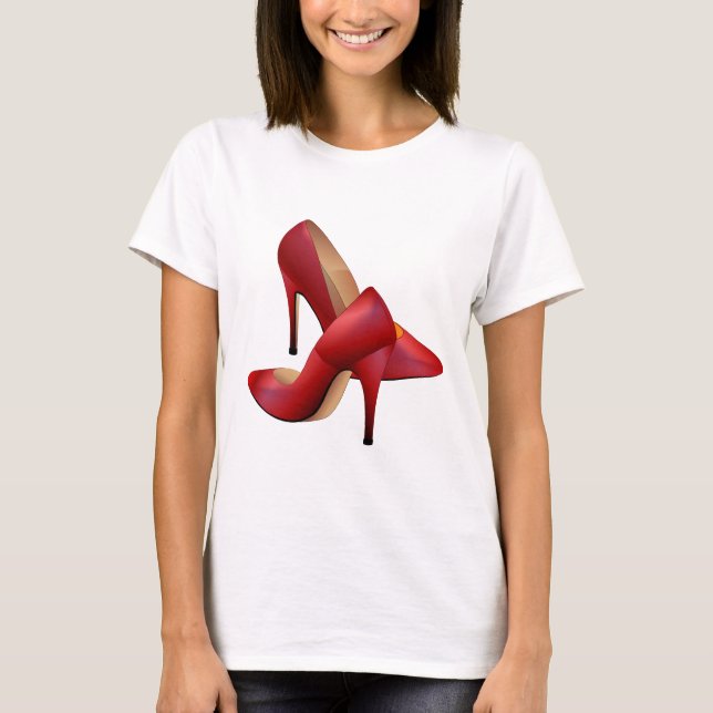 T-shirt Les chaussures de rouge (Devant)