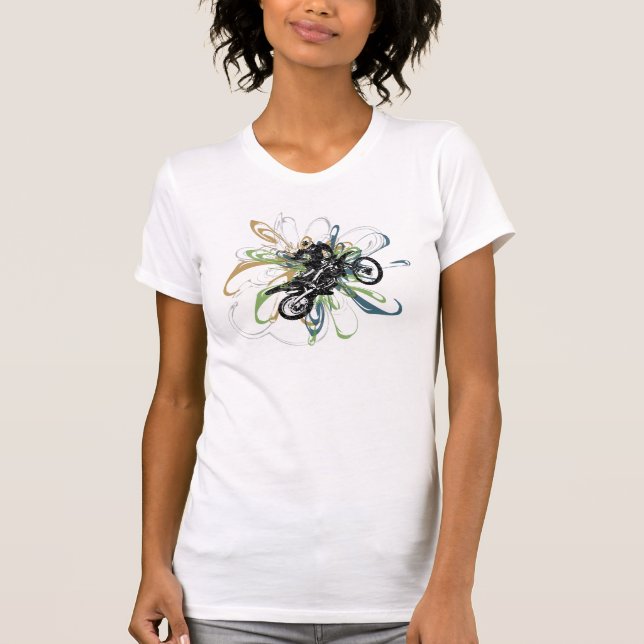 T-shirt Les chemises abstraites des femmes de vélo de (Devant)