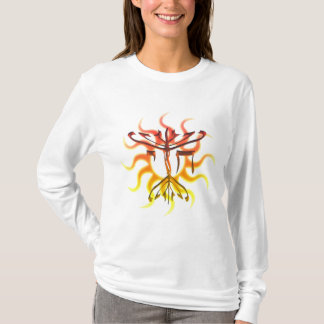 T-shirt Les chemises des femmes de Chai Menorah Sun