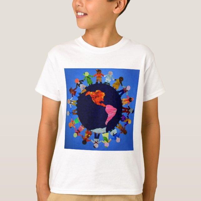 T-shirt Les Chemises du monde pour les enfants pacifiques (Devant)