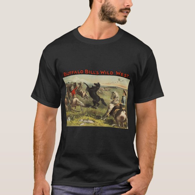 T-shirt Les Chevaux de l'Ouest sauvage de Buffalo Bill (Devant)