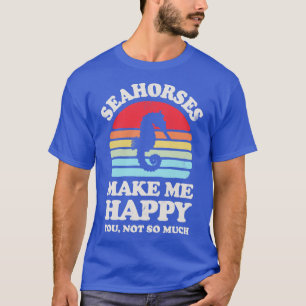 T-shirt Les Chevaux de mer me rendent heureux Sunset Retro
