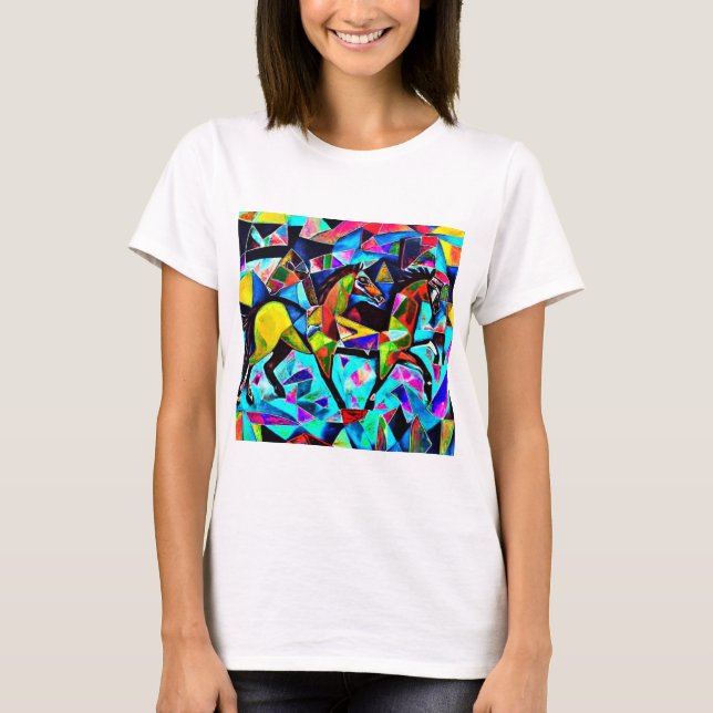 T-shirt Les chevaux galopants (Devant)