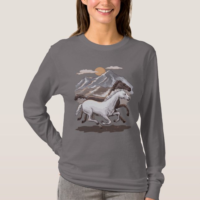 T-shirt Les chevaux galopants (Devant)