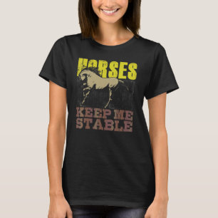 T-shirt Les chevaux me gardent écurie Cheval Équitation Éq