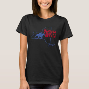 T-shirt Les chevaux me gardent stable Je suis propriétair