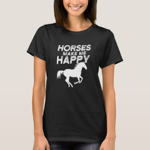 T-shirt Les chevaux me rendent heureux Cavalier Équestre C