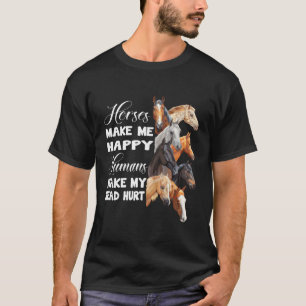 T-shirt Les Chevaux Me Rendre Heureux Équitation Équitatio