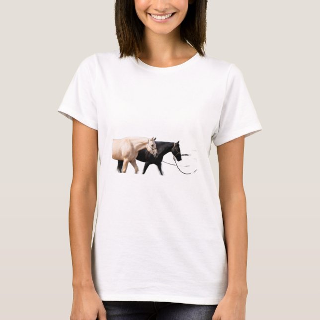T-shirt Les chevaux mènent avec des chevaux (Devant)