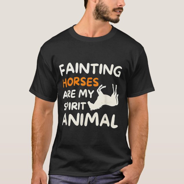 T-shirt Les chevaux qui s'évanouissent sont mon animal de  (Devant)