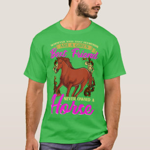 T-shirt Les Chevaux Sont Une Fille Meilleur Ami Pas Diaman