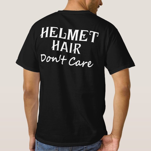T-shirt Les cheveux casque ne se soucient pas Motorcycle v (Dos)