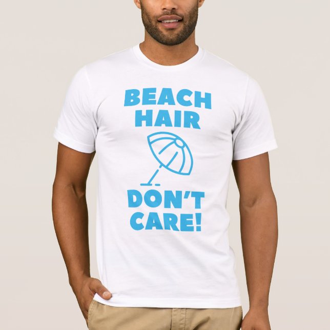 T-shirt Les cheveux de plage s'en fiche ! (Devant)