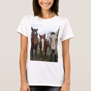T-shirt Les Cheveux Frissés, Quatre Pals De Cheval,