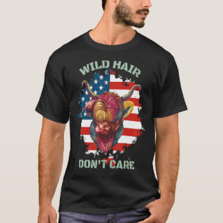 T-shirt Les cheveux sauvages ne se soucient pas de l'impre