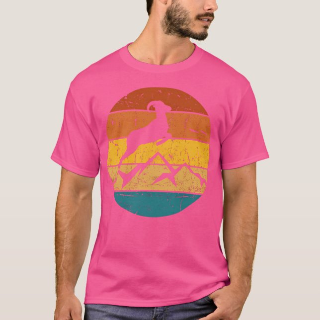 T-shirt Les chèvres de montagne. Retro (Devant)