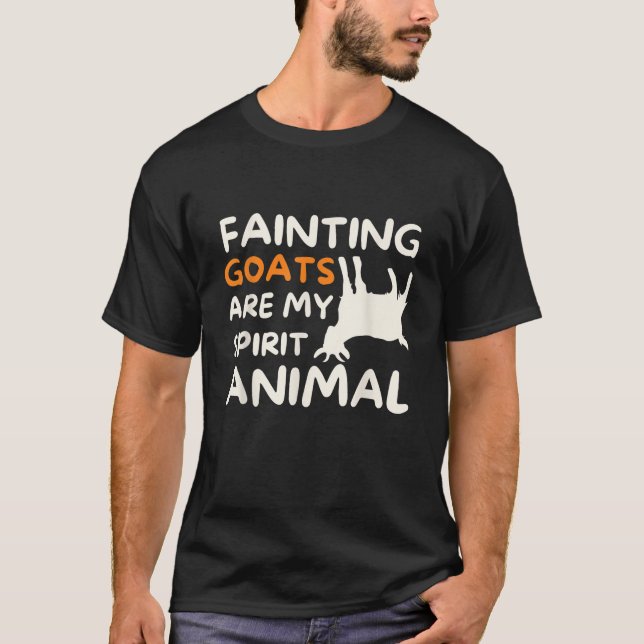 T-shirt Les chèvres évanouies sont mon esprit animal drôle (Devant)