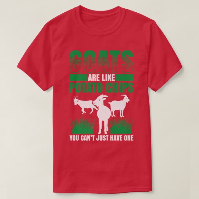 T-shirt Les Chèvres Mens Sont Comme Des Chips De Pomme De  (Design devant)