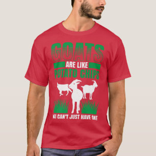 T-shirt Les Chèvres Mens Sont Comme Des Chips De Pomme De