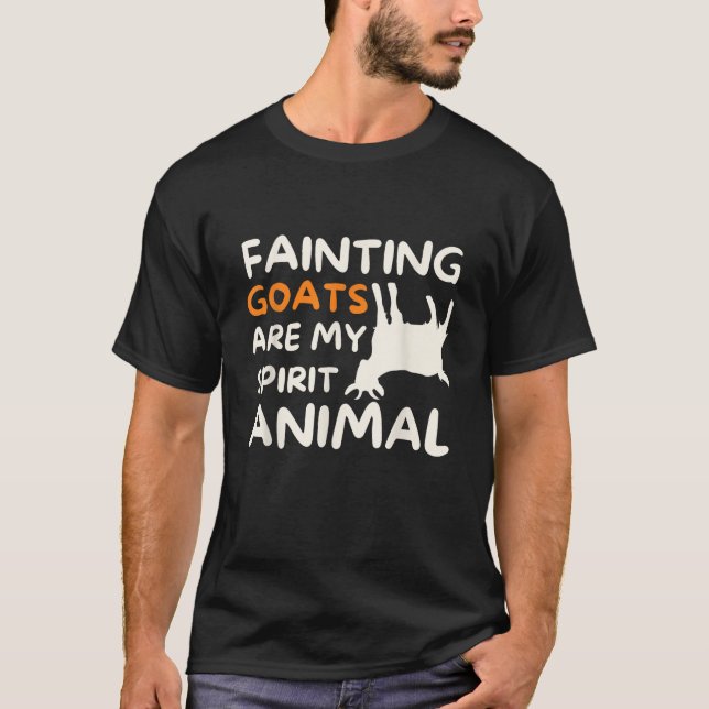 T-shirt Les chèvres qui s'évanouissent sont mon animal spi (Devant)