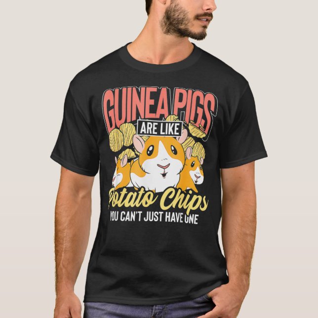 T-shirt Les Chiens De Guinée Sont Comme Des Chips De Pomme (Devant)