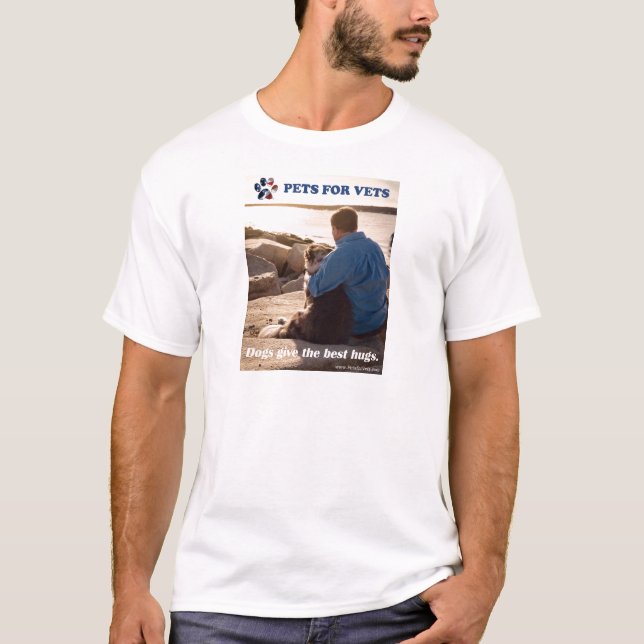 T-shirt Les chiens donnent les meilleures étreintes (Devant)