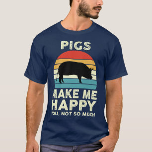 T-shirt Les Chiens Drôle Rend Heureux Vous Peu Premium