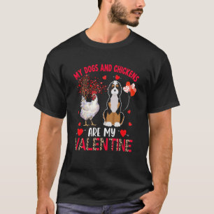 T-shirt Les Chiens Et Les Poules Sont Mon Bernedoodle De L
